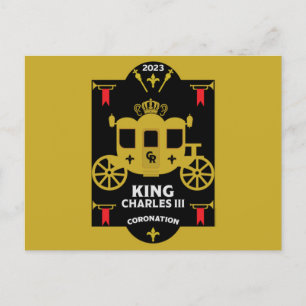 King Charles III British Coronation 2023 Postkarte