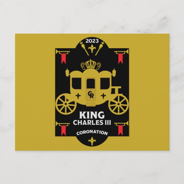 King Charles III British Coronation 2023 Postkarte (Vorderseite)