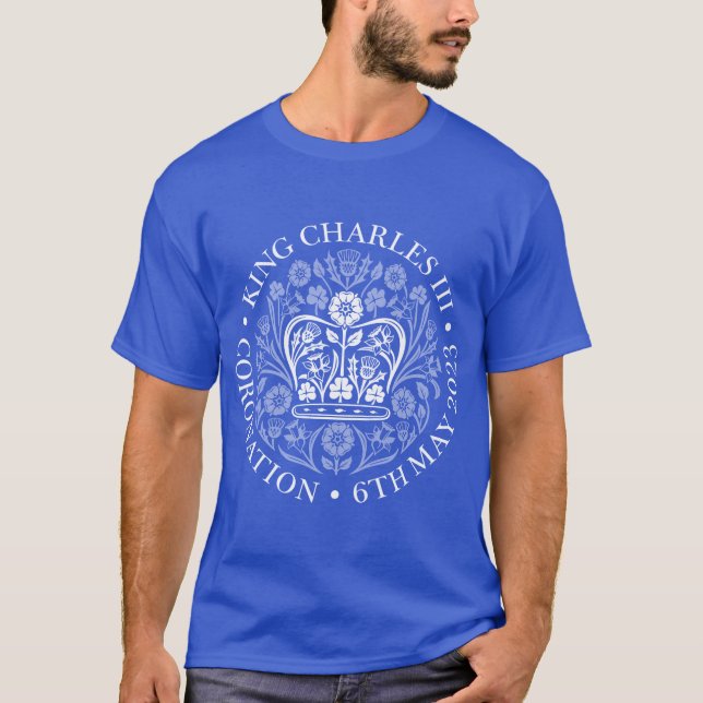 King Charles III British Coronation Logo Emblem T-Shirt (Vorderseite)