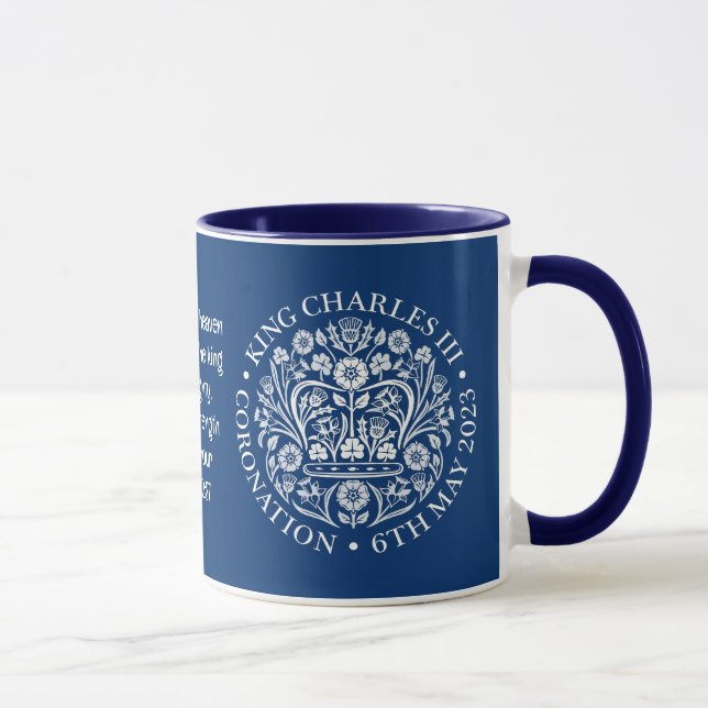 KING CHARLES III CORONATION Blau Christlich Tasse (Rechts)
