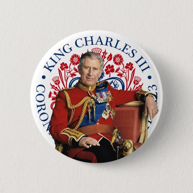 King Charles III Coronation Button (Vorderseite)
