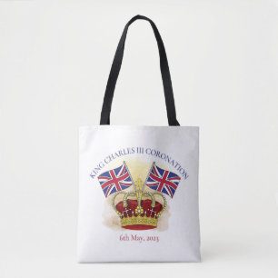 King Charles III Coronation Crown and Flags