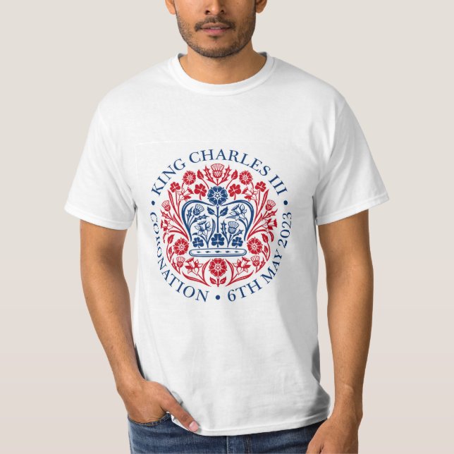 King Charles III Coronation Emblem T - Shirt (Vorderseite)