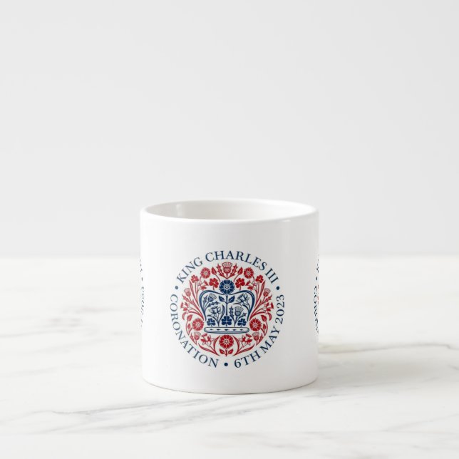King Charles III Coronation Logo Gedenktasse Espressotasse (Vorderseite)