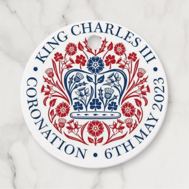 King Charles III Coronation Logo Geschenkanhänger (Vorderseite)