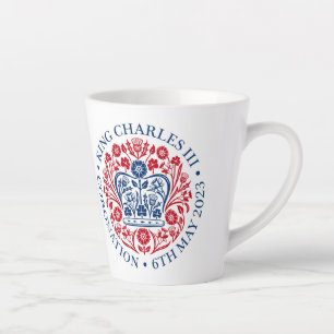 King Charles III Coronation Offiziell Emblem Latte Milchtasse