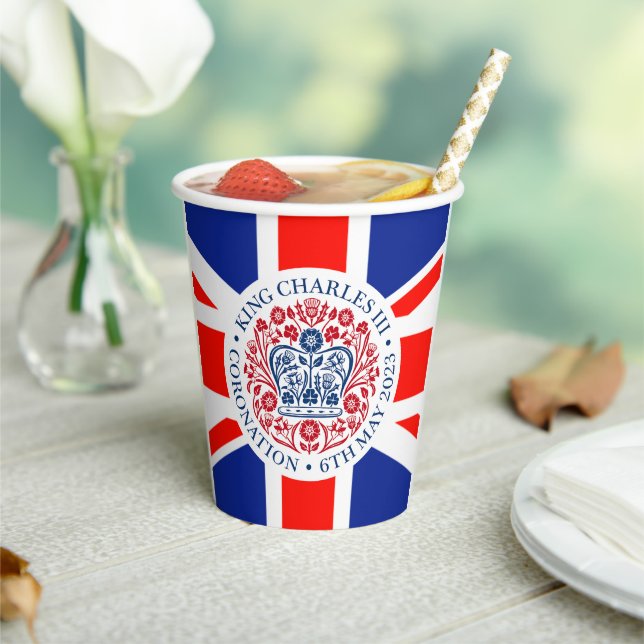 King Charles III Coronation Paper Cup Pappbecher (In Situ)