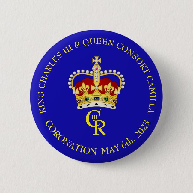 KIng Charles III Coronation Souvenir Button (Vorderseite)