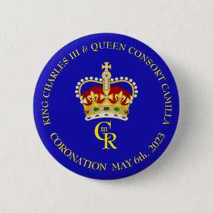 KIng Charles III Coronation Souvenir Button