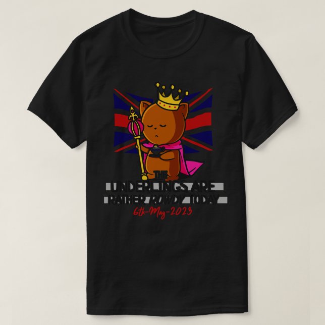 King Charles III Coronation Street Party Rowdy Und T-Shirt (Design vorne)