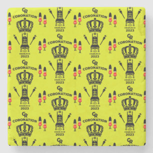 King Charles III Coronation Street Party Steinuntersetzer