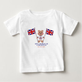 King Charles III Corono Logo Patriotic Teddy Baby T-shirt