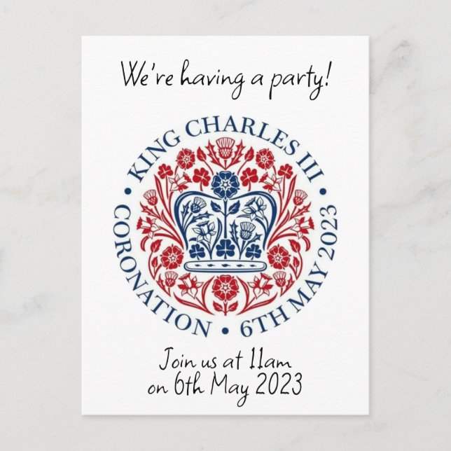 King Charles III Editable Gedenkkarte Postkarte (Vorderseite)