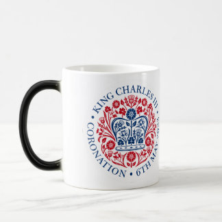 King Charles III. Offizielle Logo-Tasse. Verwandlungstasse