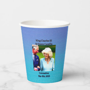 King Charles III & Queen Camilla Coronation Pappbecher
