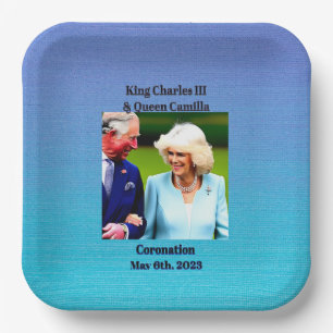 King Charles III & Queen Camilla Coronation Pappteller