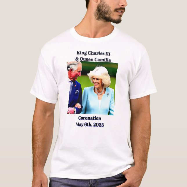 King Charles III & Queen Camilla Coronation T-Shirt (Vorderseite)
