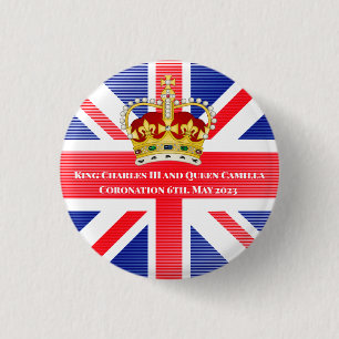 King Charles III & Queen Camilla Souvenir Button