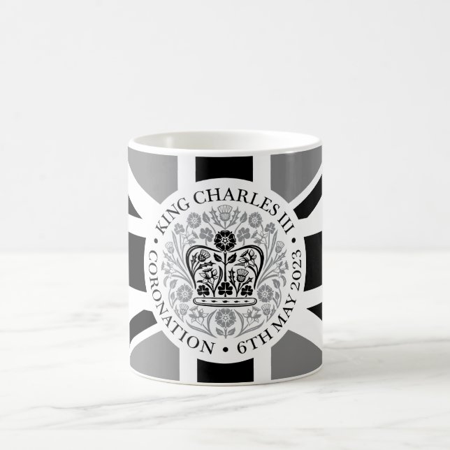 King Charles III Royal Coronation Logo Patriotic Kaffeetasse (Mittel)