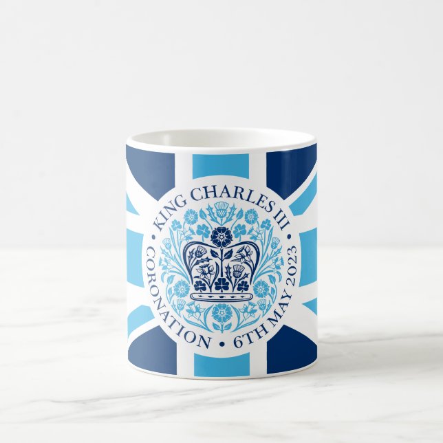 King Charles III Royal Coronation Logo Patriotic Kaffeetasse (Mittel)