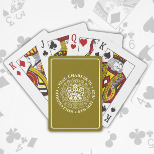 King Charles III Royal Coronation Logo Patriotic Spielkarten