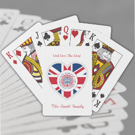 King Charles III Royal Coronics Logo Benutzerdefin Spielkarten