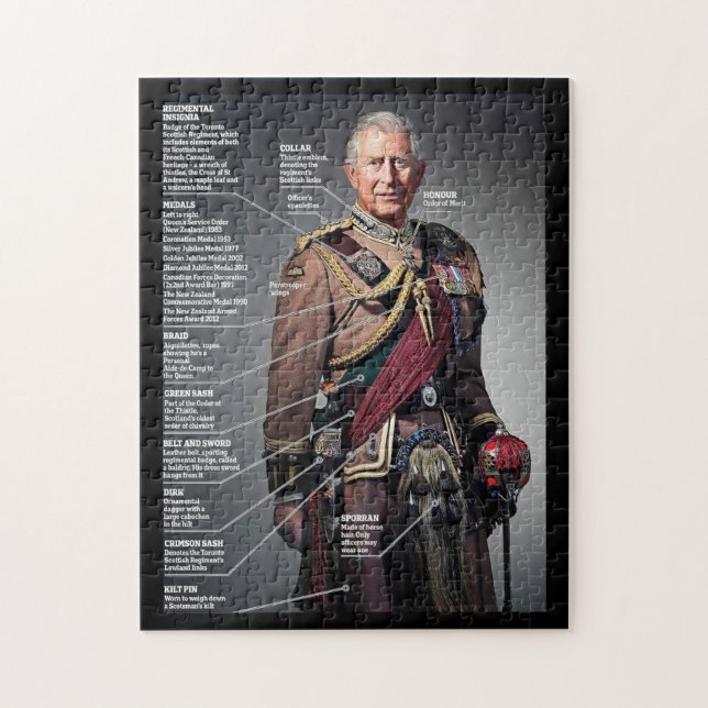 King Charles III Toronto Scottish Regiment Puzzle (Vertikal)