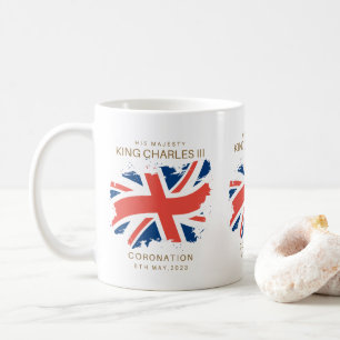 King Charles III Union Jack Flag Kaffeetasse