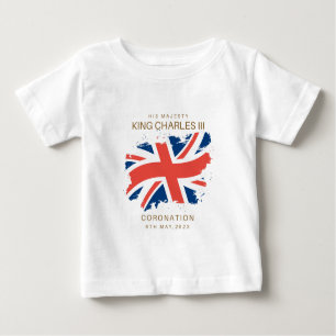 King Charles III Union Jack Flag T - Shirt