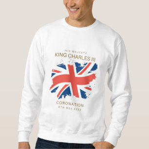 King Charles III Union Jack Flag T - Shirt