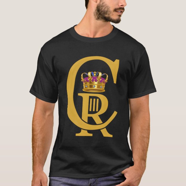 King Charles Iiiking 3Rd Coronation 2023 Cr Throne T-Shirt (Vorderseite)
