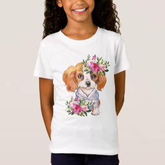 King Charles Puppy Girls' Fine Jersey T - Shirt