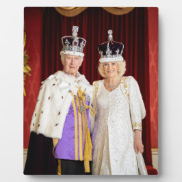 King Charles Queen Camilla Buckingham Palace Fotoplatte