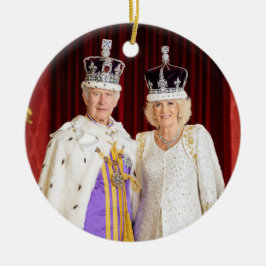 King Charles Queen Camilla Buckingham Palace Keramik Ornament