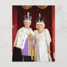 King Charles Queen Camilla Buckingham Palace Postkarte