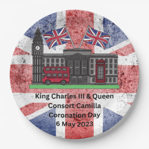 King Charles & Queen Consort Camilla Coronation Pappteller