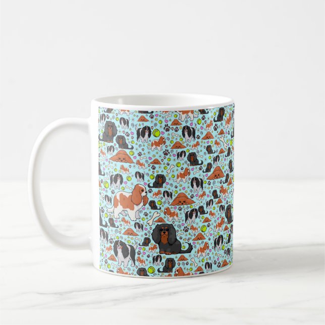 King Charles Spanel Tasse, Blue Kaffeetasse (Links)