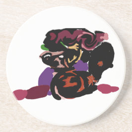 king Charles spaniel and roses sweet Getränkeuntersetzer