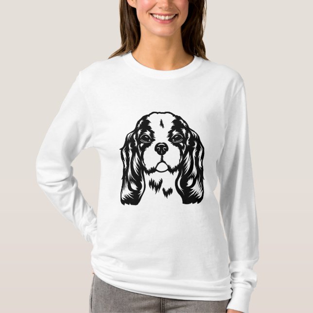 King Charles Spaniel Dog T-Shirt (Vorderseite)