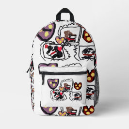 King Charles Spaniel hearts  Bedruckter Rucksack