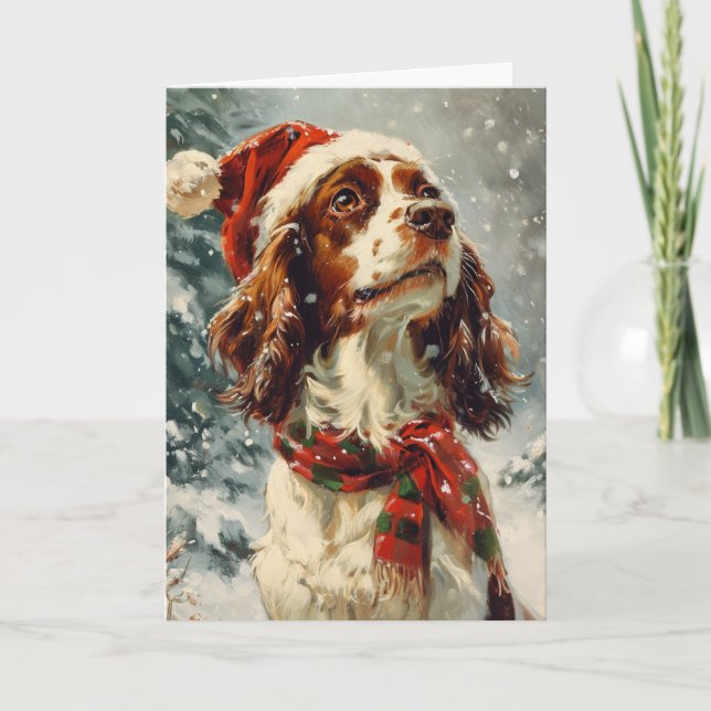 King Charles Spaniel personalisierte Weihnachten (Vorderseite)