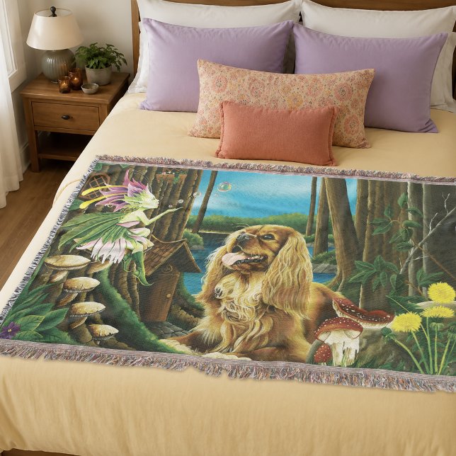 King Charles Spaniel Sprite Fantasy Decke (Von Creator hochgeladen)