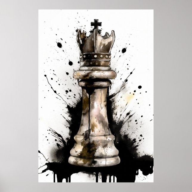 King Chess Piece Gemälde Poster (Vorne)