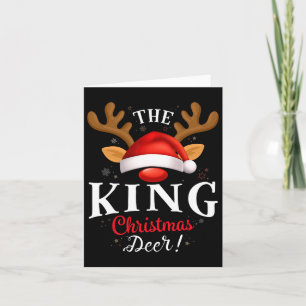 King Christmas Deer Pjs Xmas Familie Matching Karte