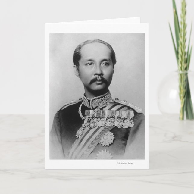 King Chulalongkorn Rama V of Thailand Karte (Vorderseite)