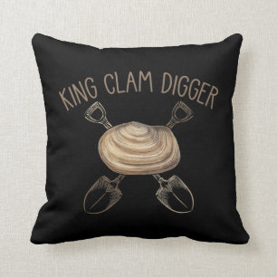 King Clam Digger Beach Muschel Gravur Kissen