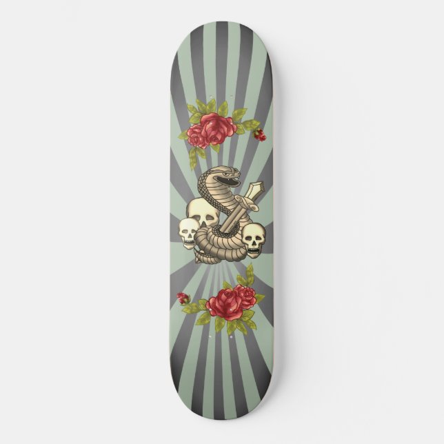 King Cobra Rose Skateboard (Vorderseite)