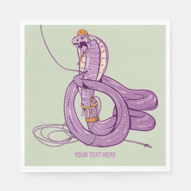 King Cobra Snake Rock Klettern Serviette (Vorderseite)