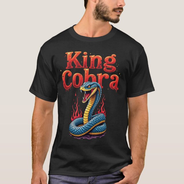 King Cobra Snake Strike T-Shirt (Vorderseite)