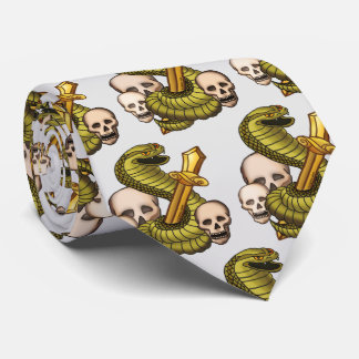 King Cobra Sword Familienwappen Krawatte